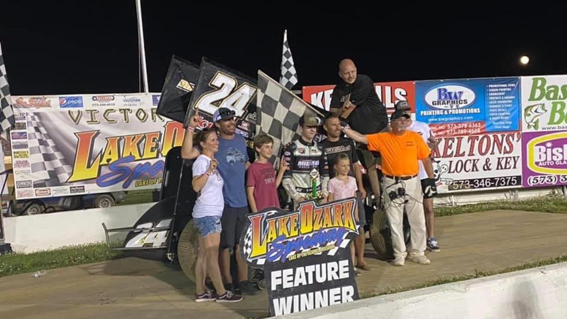 Williamson Scores First Career Sprint Car Victory at Lake Ozark Speedway