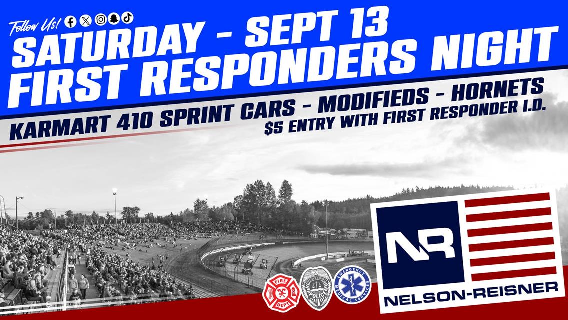 FIRST RESPONDERS NIGHT - SEPT 13 // $5 ENTRY WITH I.D.