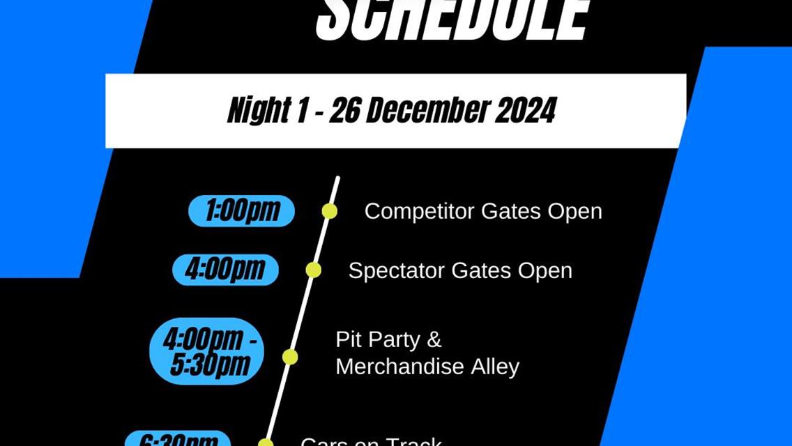 Race Day Information – Summer of Speed Night 1