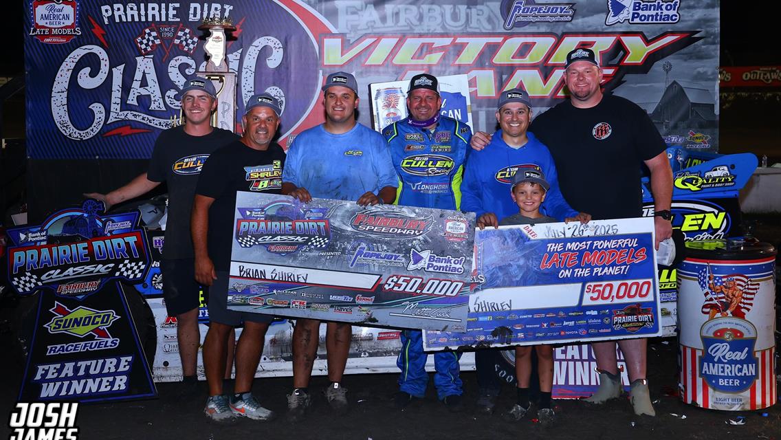 Fairbury Speedway (Fairbury, IL) – World of Outlaws Real American Beer Late Model Series – Prairie Dirt Classic – July 25th-26th, 2025. (Josh James Artwork)