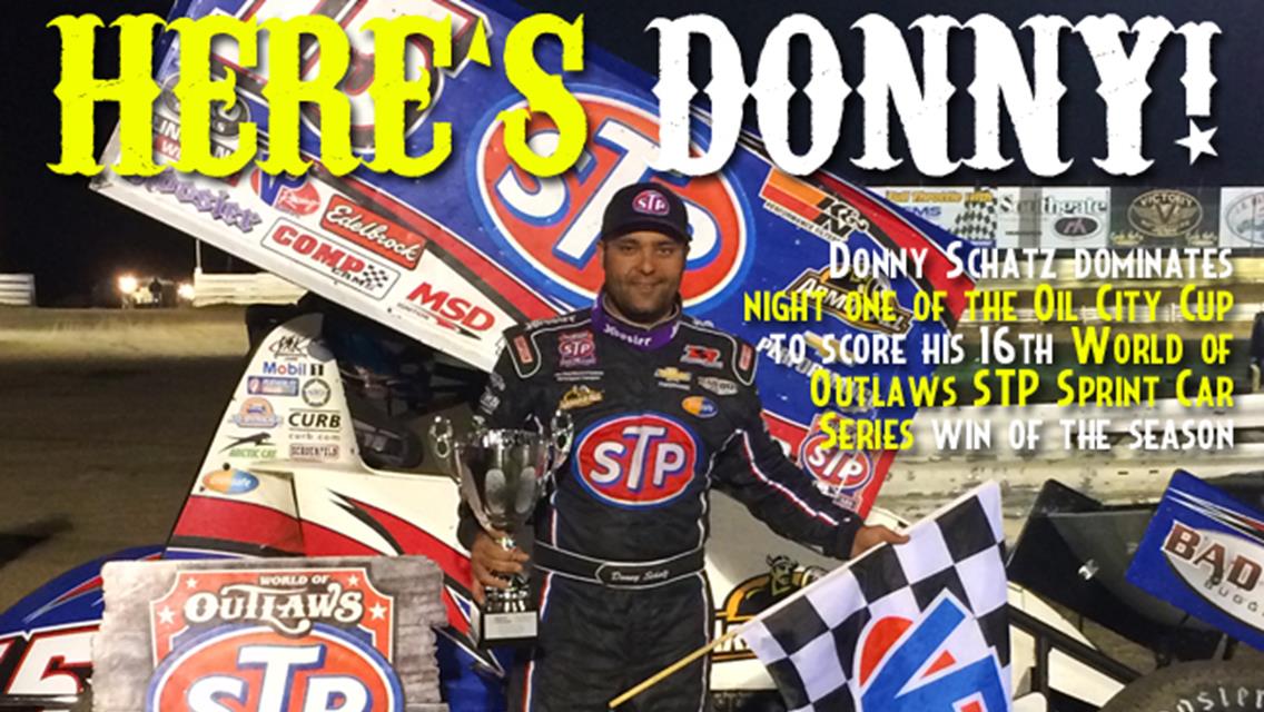 A Dominate Night at Castrol Raceway Gives Donny Schatz His 16th Win of the Season