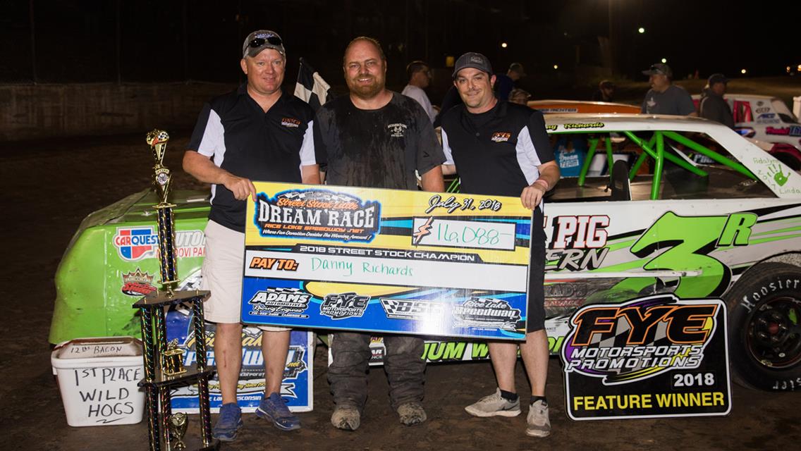 Danny Richards Wins Rice Lake Speedway “Little Dream” and $16,088 Top Prize