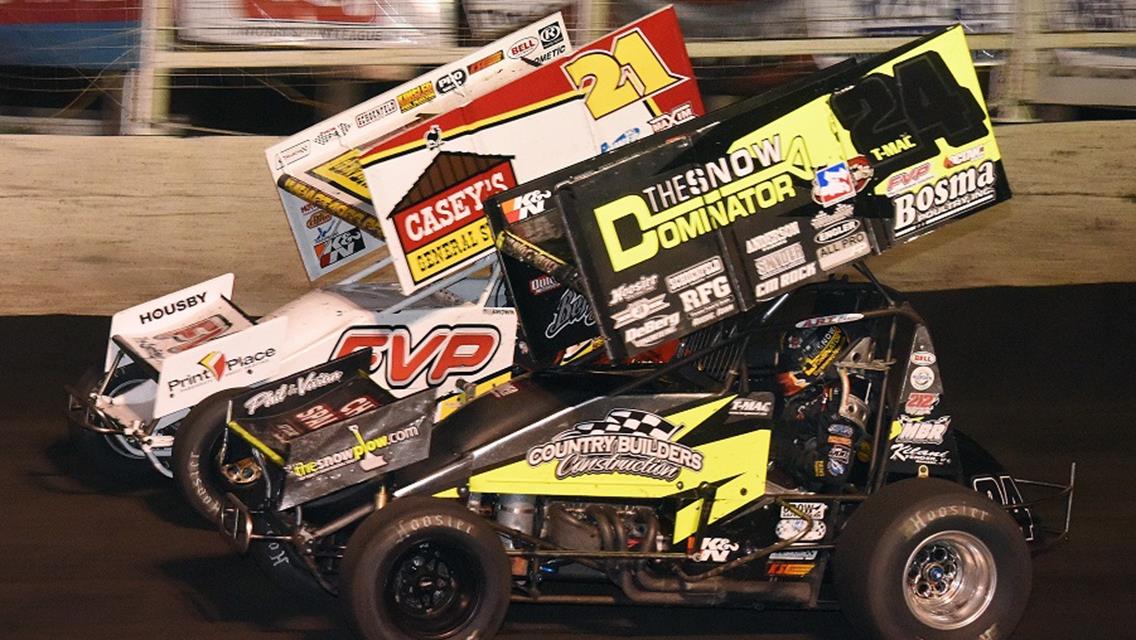 Terry McCarl (24) and Brian Brown (21) at Huset&#39;s (Jeff Bylsma Photo)
