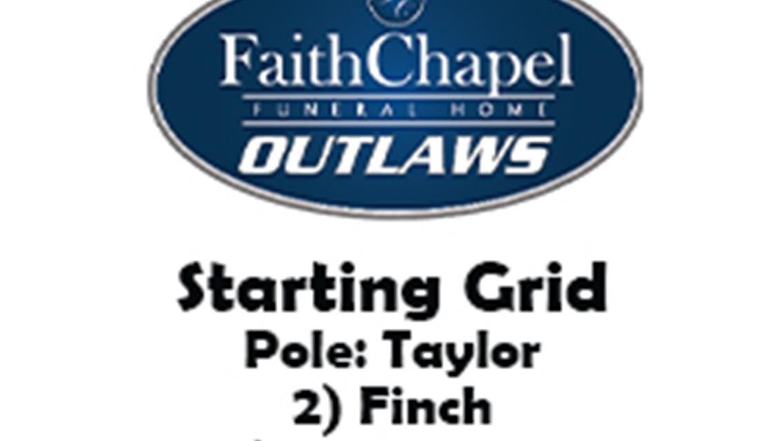 Starting Lineup Set in Faith Chapel Outlaw 50 for Tonight.