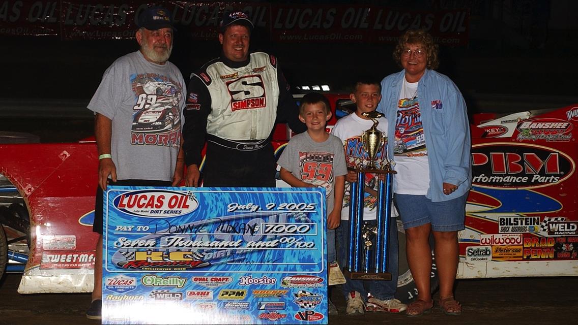 Donnie Moran Motors from 7th to 1st in Lucas Oil Late Model Dirt Series Win at K-C Raceway