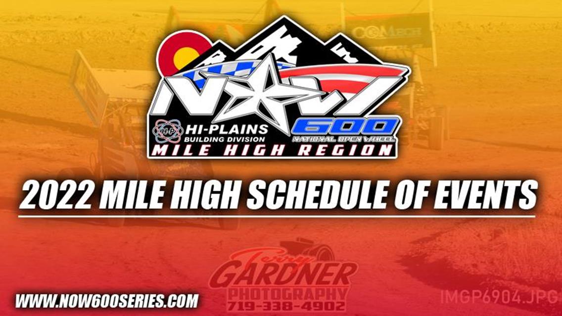NOW600 Mile High Region Announces 2022 Schedule and a Five Year Sanctioning Agreement with NOW600