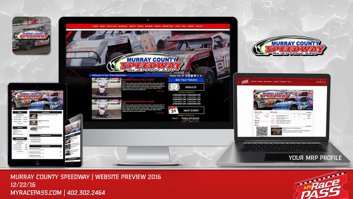 MyRacePass Launches Pro Platinum Package for Murray County Speedway