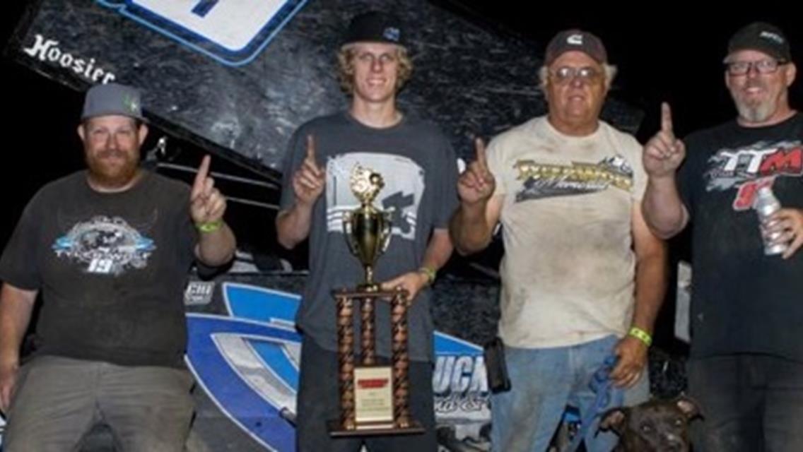 First Career Winged Sprint Car Win for Majdic