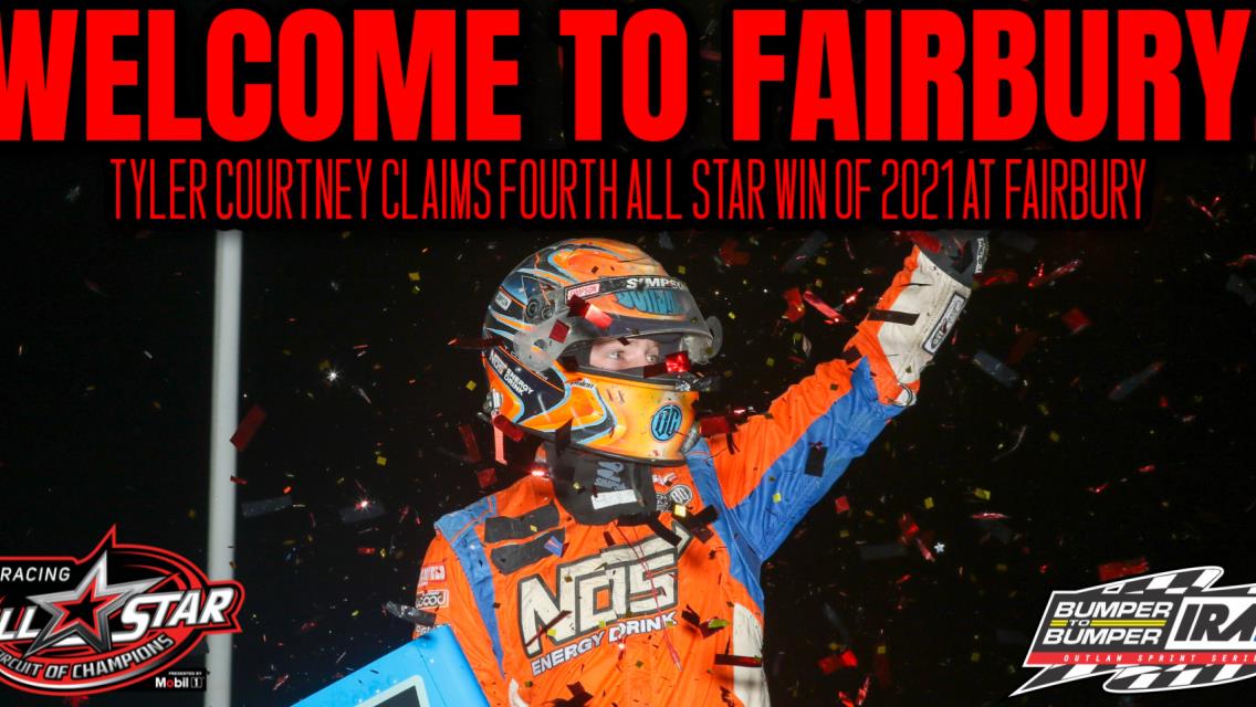Tyler Courtney survives a frenzy at Fairbury for fourth All Star win of 2021