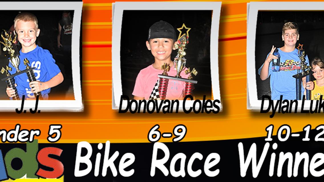 Kids Bike  Race Winners with  photos