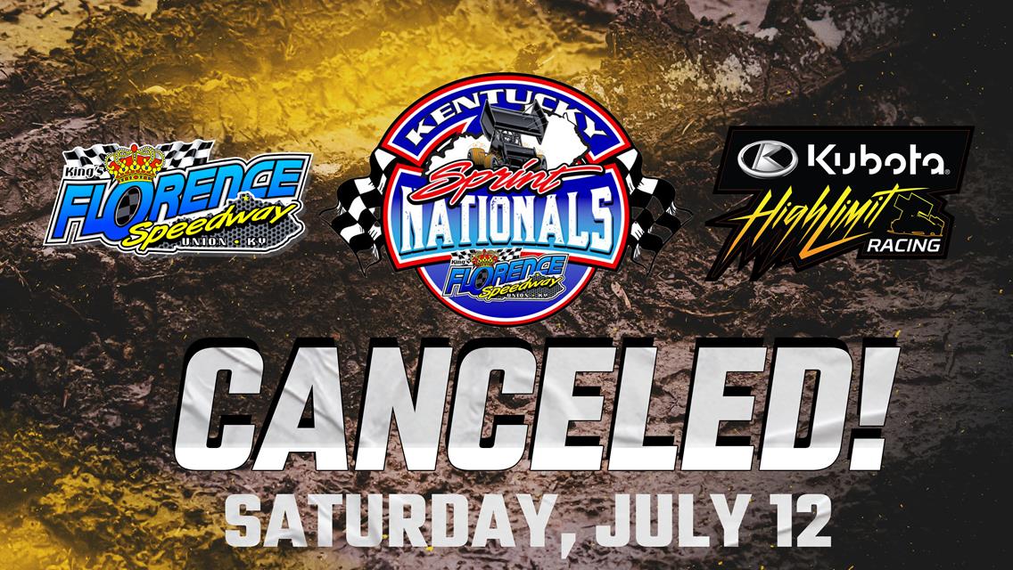 CANCELED: Saturday&#39;s Kentucky Sprint Nationals at Florence Speedway Plagued by Rain