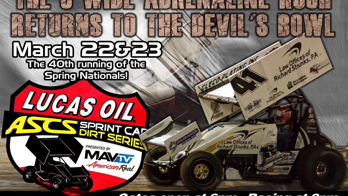 Lucas Oil ASCS head for reshaped Devil&#39;s Bowl Speedway