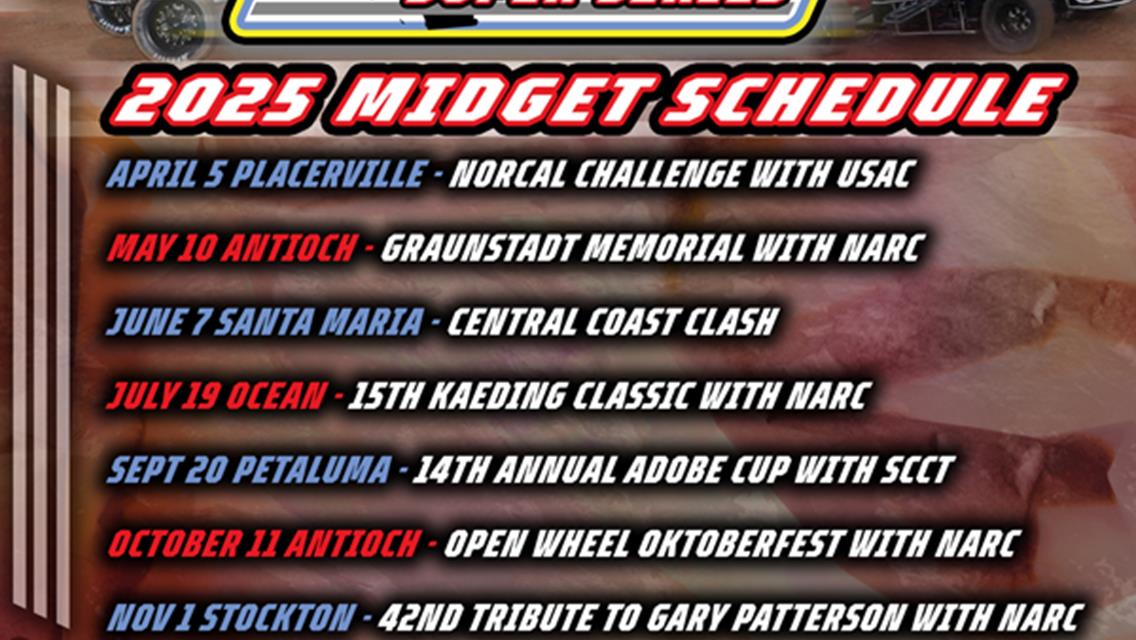 WESTERN MIDGET RACING AND BAY CITIES RACING ASSOCIATION ANNOUNCE NEW CALIFORNIA SUPER SERIES