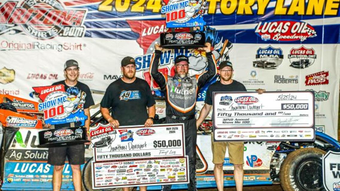 Davenport Scores $50,000 Show-Me 100 Victory at Lucas Oil Speedway