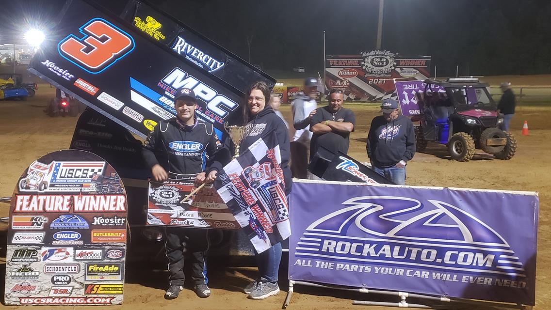 Howard Moore charges to USCS Sprint Speedweek 2021 Round #3 win at Old No. 1 Speedway on Sunday