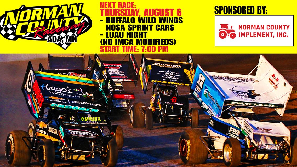 Thursday, August 6 - Buffalo Wild Wings NOSA Sprint Cars | Luau Night