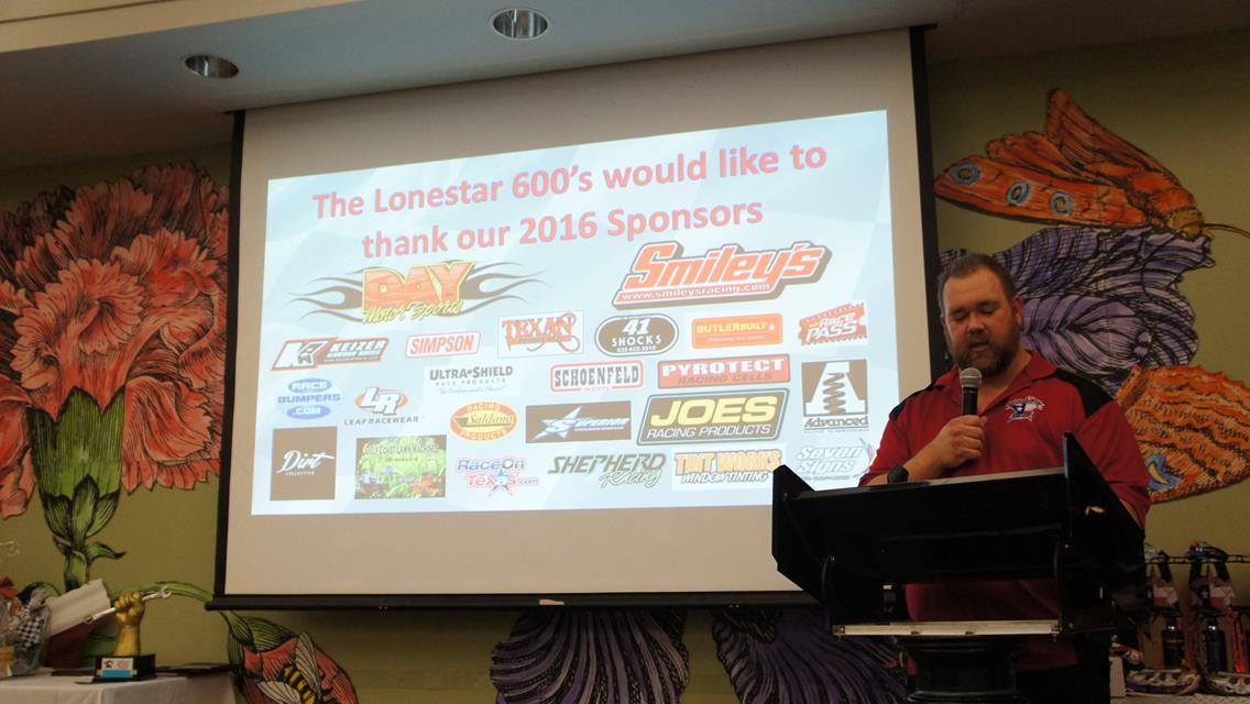 2016 Champions Crowned at The 3rd Annual Lonestar 600 Banquet