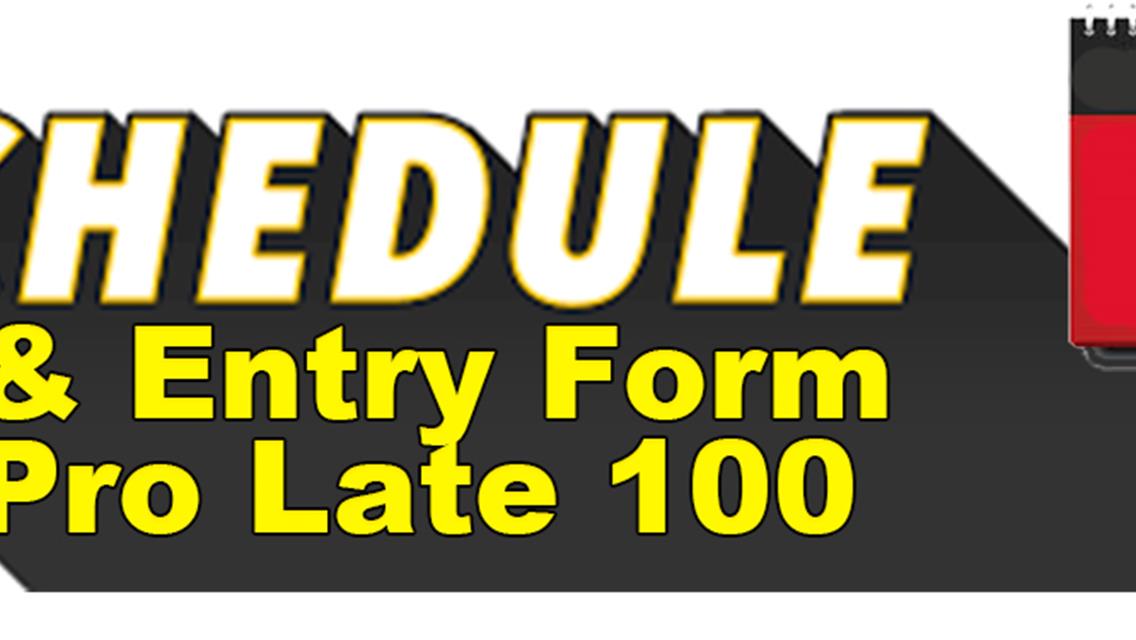 Allen Turner Hyundai PLM 100 Schedule and Entry Form