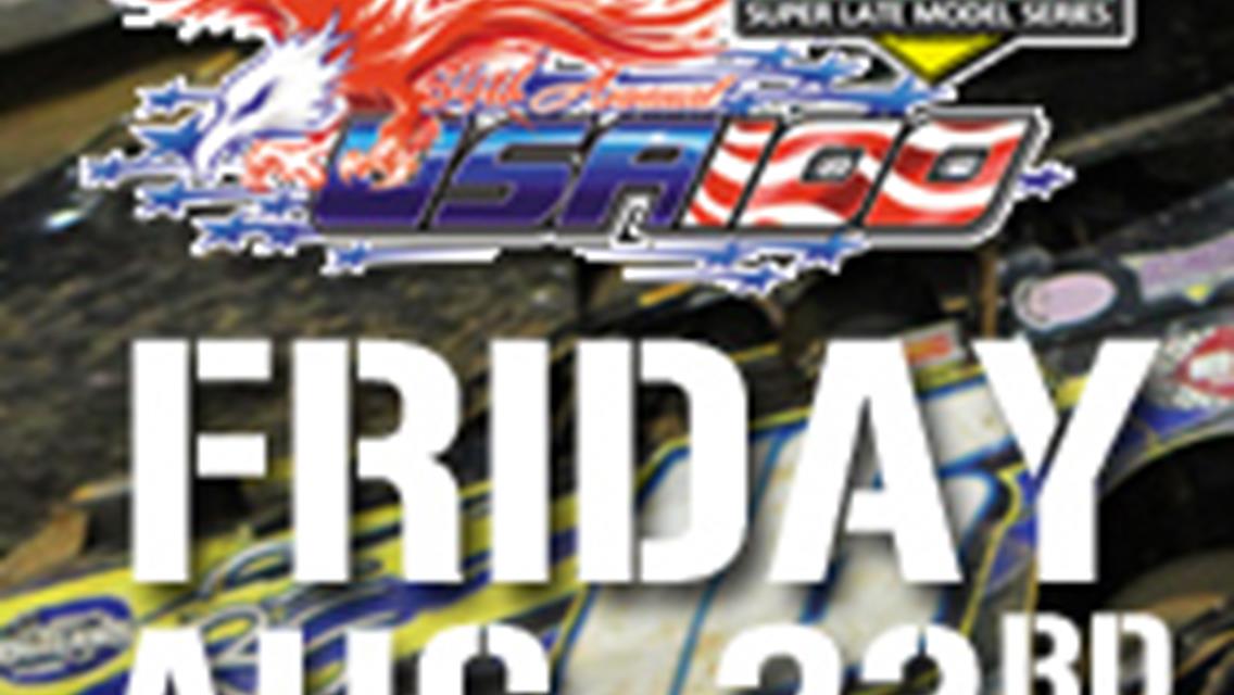 $1500 to Win Modified Event Added to USA 100 Festivities Friday August 23rd