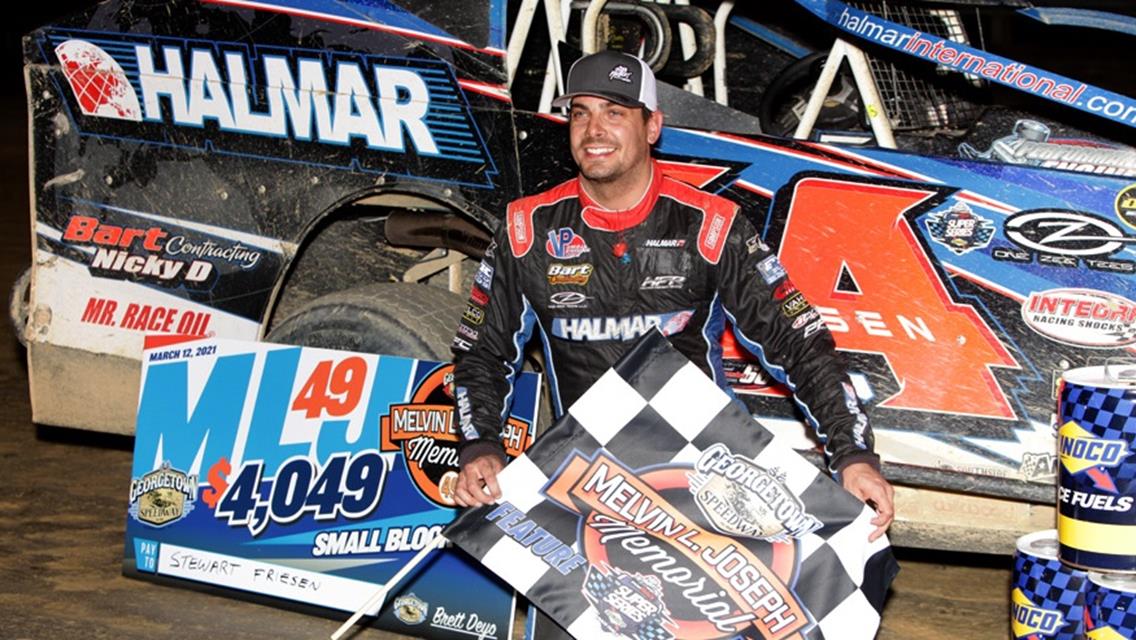 Stewart Friesen Takes Melvin L. Joseph Memorial Small-Block Modified Event with Last-Lap Pass