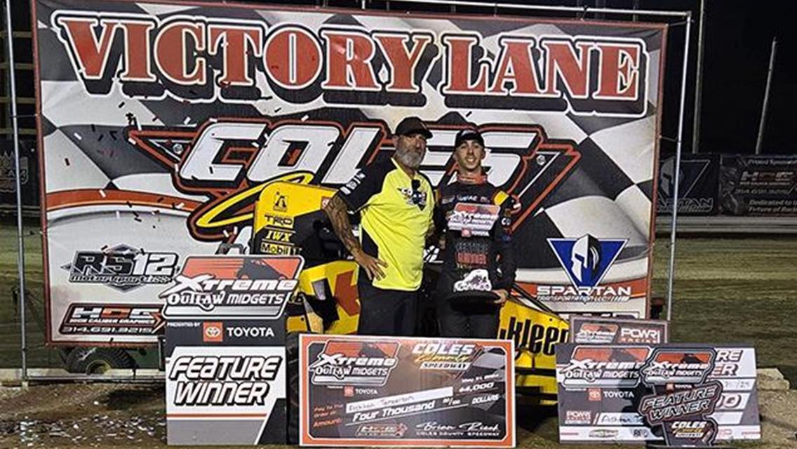 Ashton Torgerson Victorious with POWRi National Midgets and Xtreme at Coles County Speedway