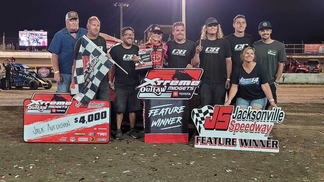 Jade Avedisian Historic in Jacksonville Win with POWRi/Xtreme National Midgets