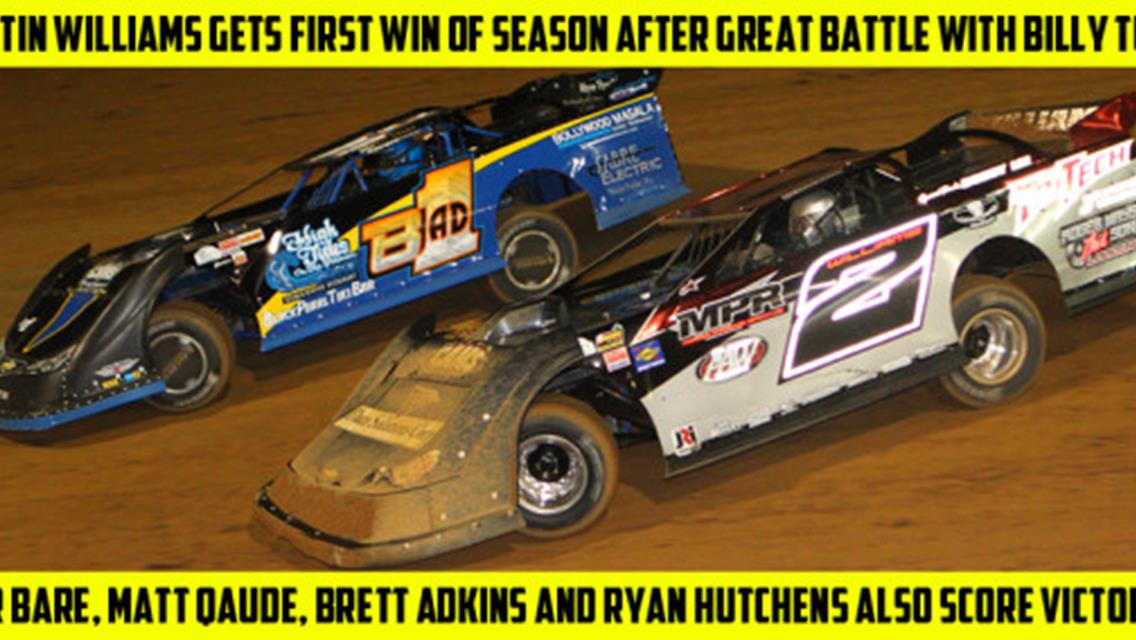 Justin Williams Takes Checkers in Late Models; Bare, Quade, Adkins and Hutchens also Grab Victories