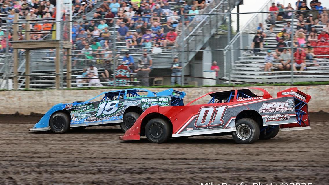 Mason City Motor Speedway (Mason City, IA) – Malvern Bank East Series – June 15th, 2025. (Mike Ruefer photo)