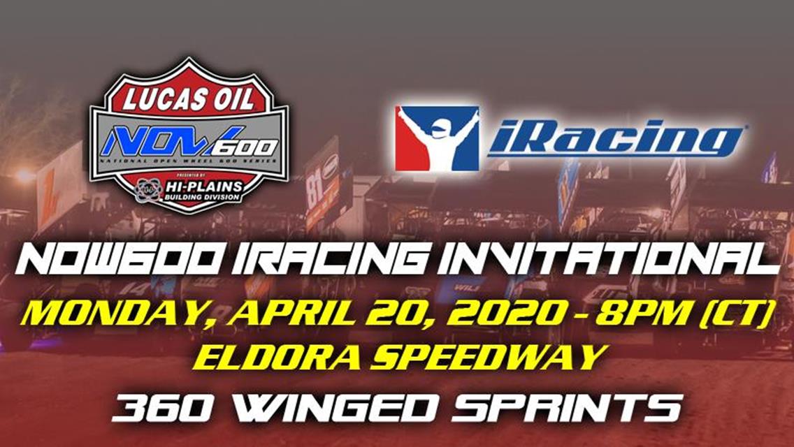 Lucas Oil NOW600 iRacing Invitational Set for Monday, April 20!