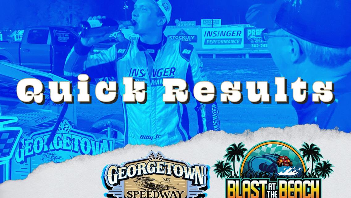 MELON 1 BLAST AT THE BEACH PRESENTED BY EARTH MOVERS LLC RESULTS SUMMARY  GEORGETOWN SPEEDWAY AUGUST 24, 2021