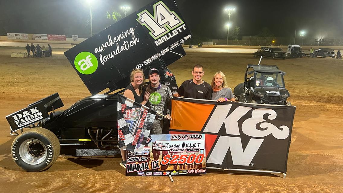 Mallett charges to USCS Sprint Car Mania IX win at Boyd&#39;s Speedway