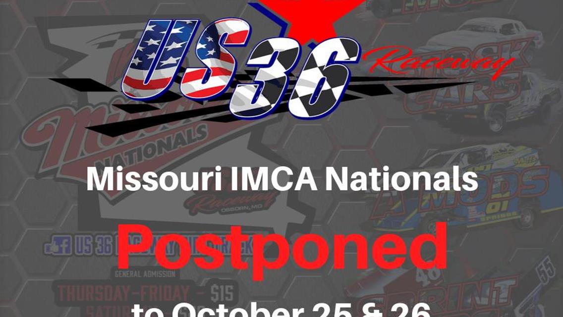 US 36 Raceway Postpones Missouri IMCA Nationals to Oct. 25 and 26