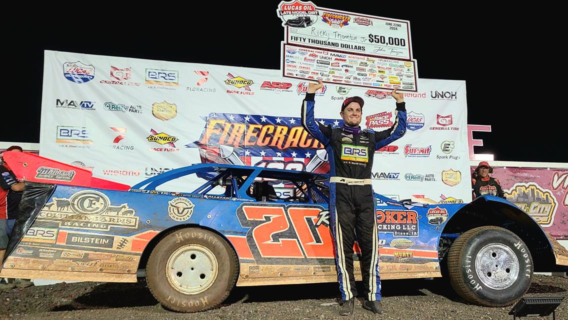 Firecracker Night Three Quick Results- Thornton Jr Goes Back to Back; Dave Hess Wins Thriller in Emig Memorial