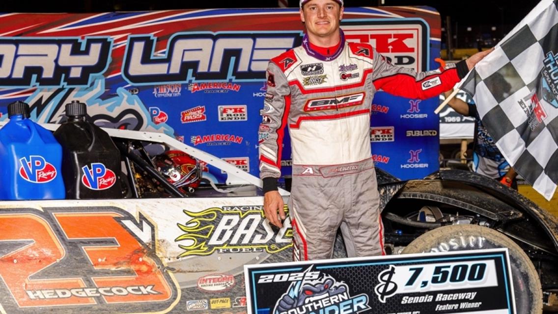 Cory Hedgecock captures $7,500 at Senoia in third-straight triumph with Southern Thunder