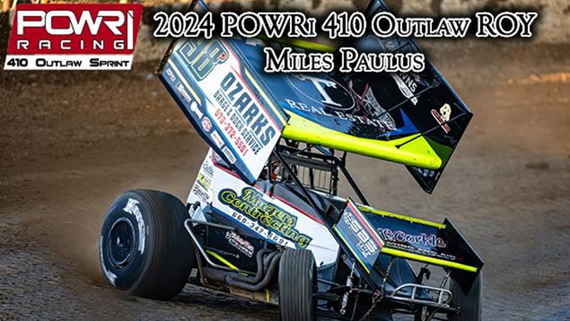 Miles Paulus Prevails as POWRi 410 Outlaw Sprint League 2024 Rookie of the Year