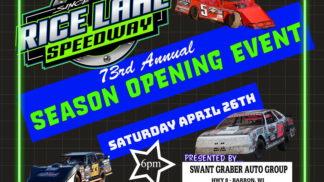Rice Lake Speedway Will Try Again on April 26th