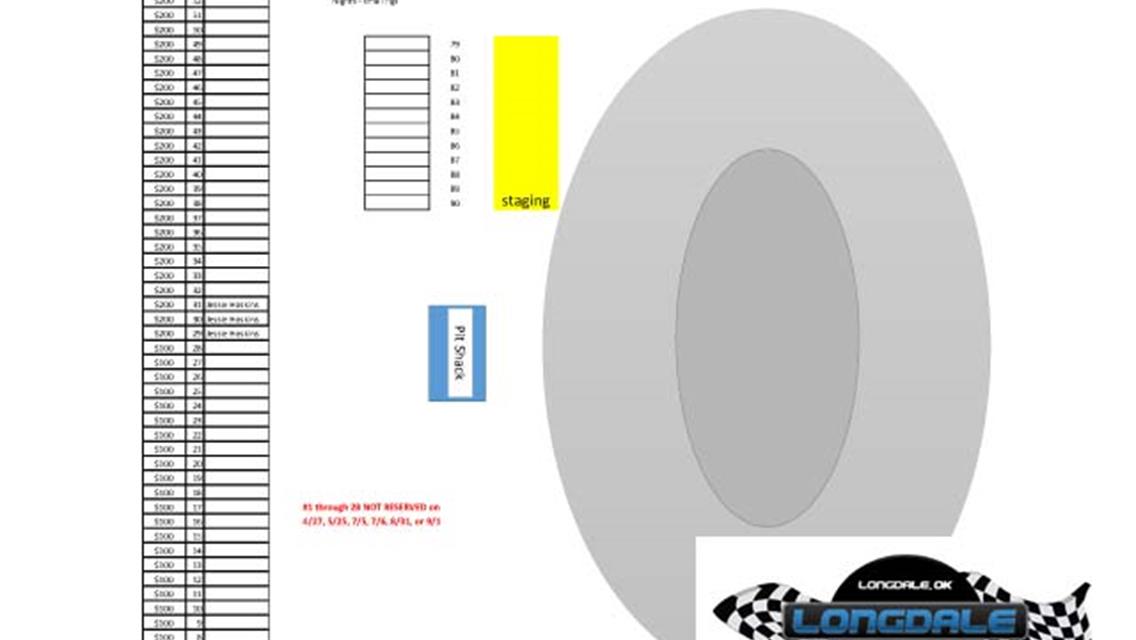 RACERS! Reserved pit stalls available soon.