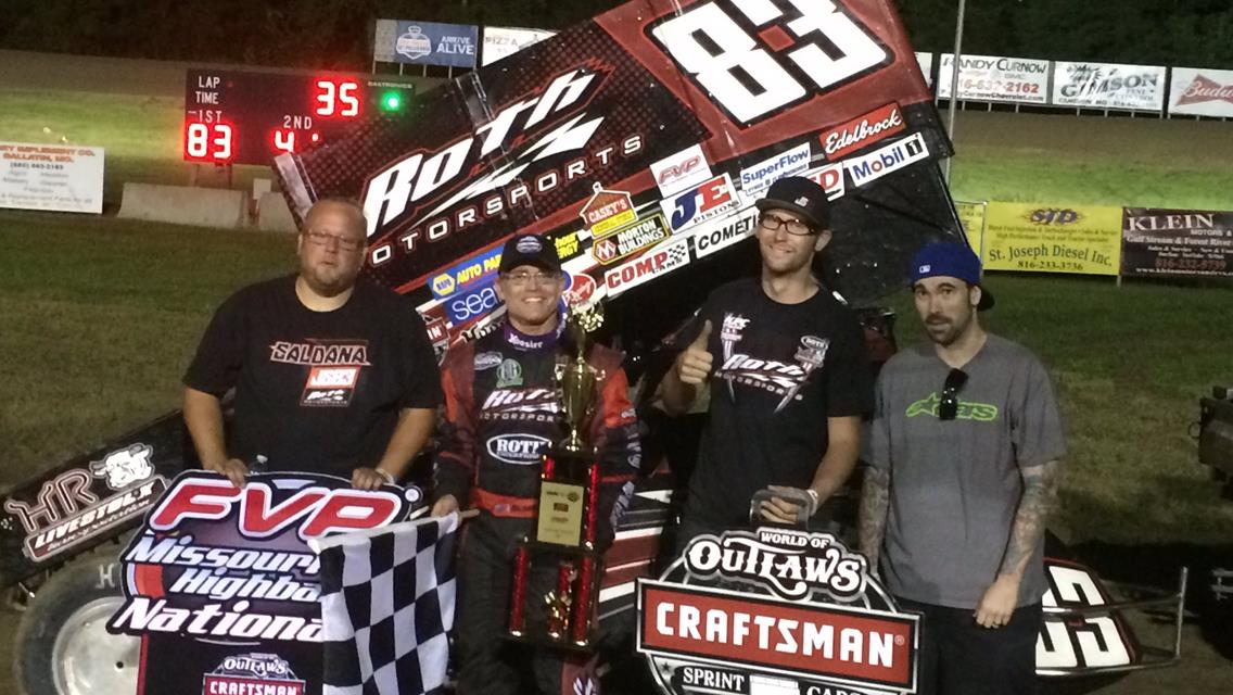 Saldana Flexes Muscle During FVP Missouri High-Banked Nationals Victory