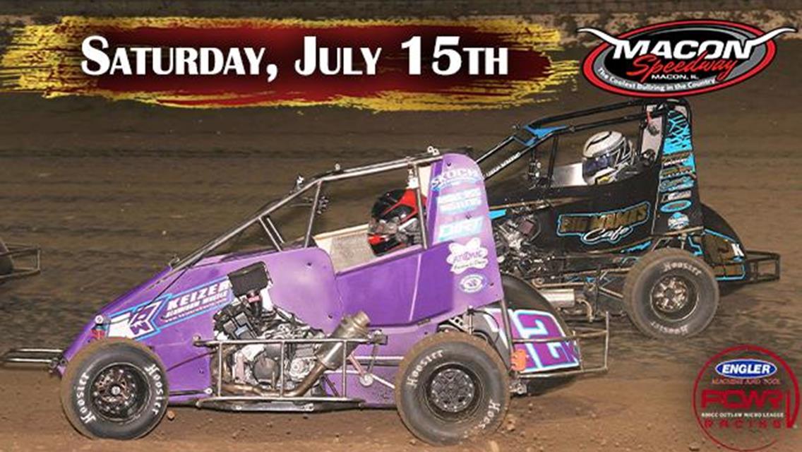 Macon Speedway Approaches for POWRi Outlaw Micro League July 15 Event