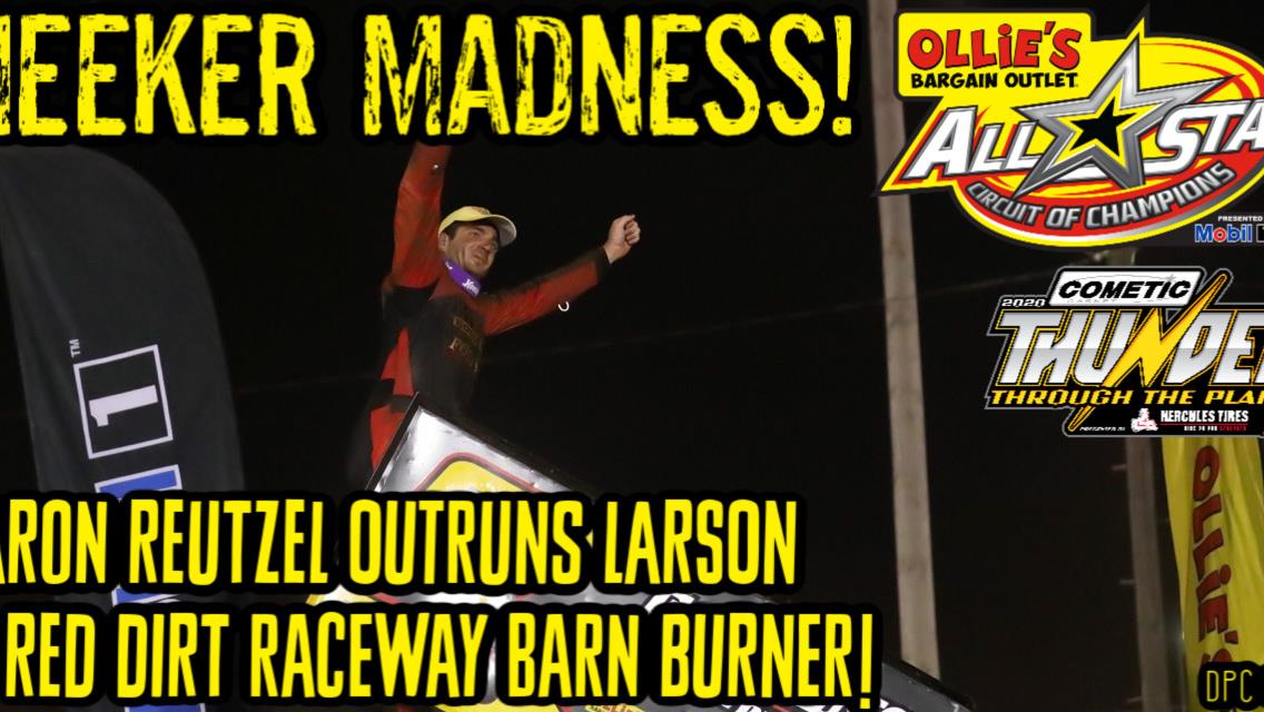Aaron Reutzel outruns Kyle Larson in Red Dirt Raceway barn burner