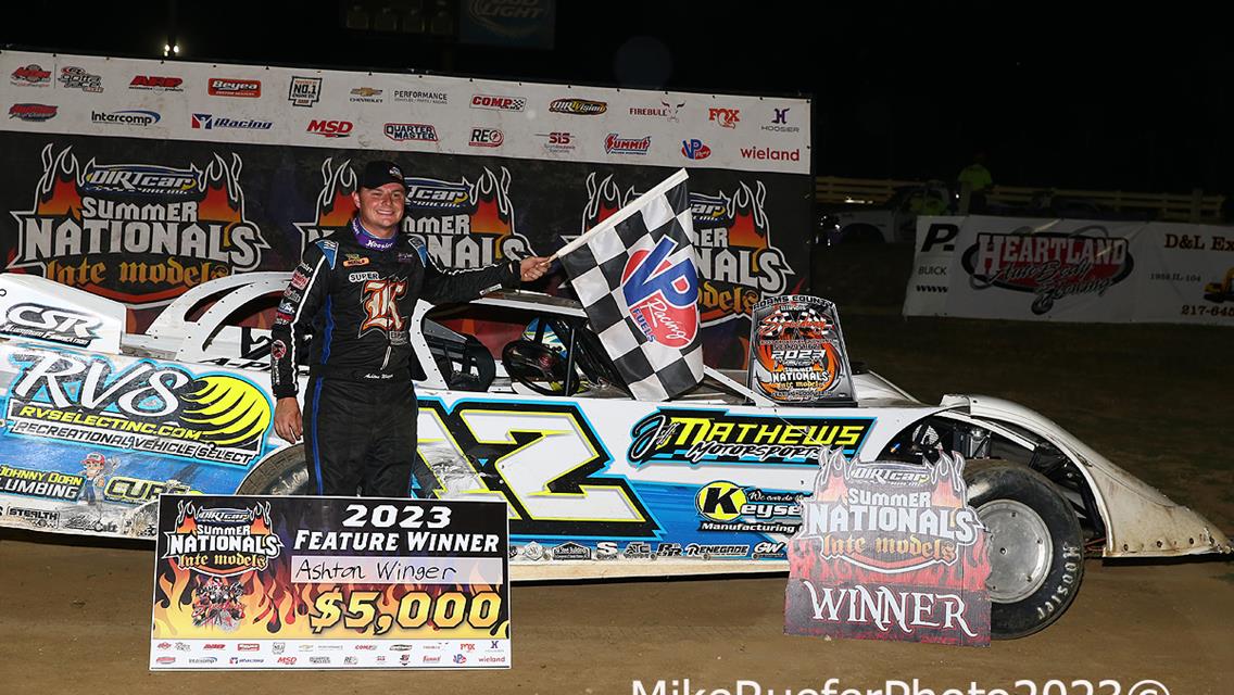 Winger avoids late collision to win &#39;Hell Tour&#39; main at Illiinois&#39; Adams County Speedway