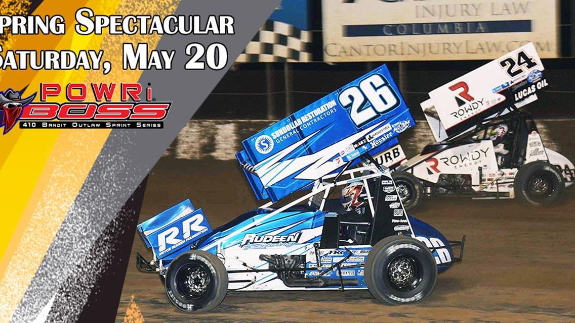 Spring Spectacular May 20: Lake Ozark Speedway’s POWRi 410 BOSS Showcase