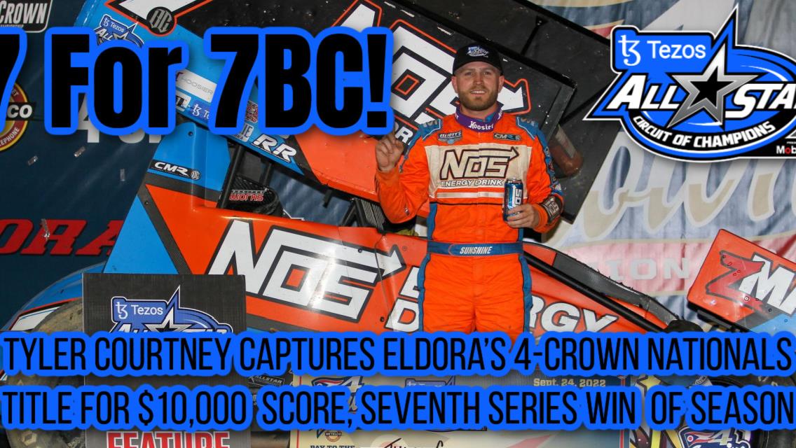 Tyler Courtney captures Eldora’s 4-Crown Nationals title for $10,000 score, seventh Series win of season
