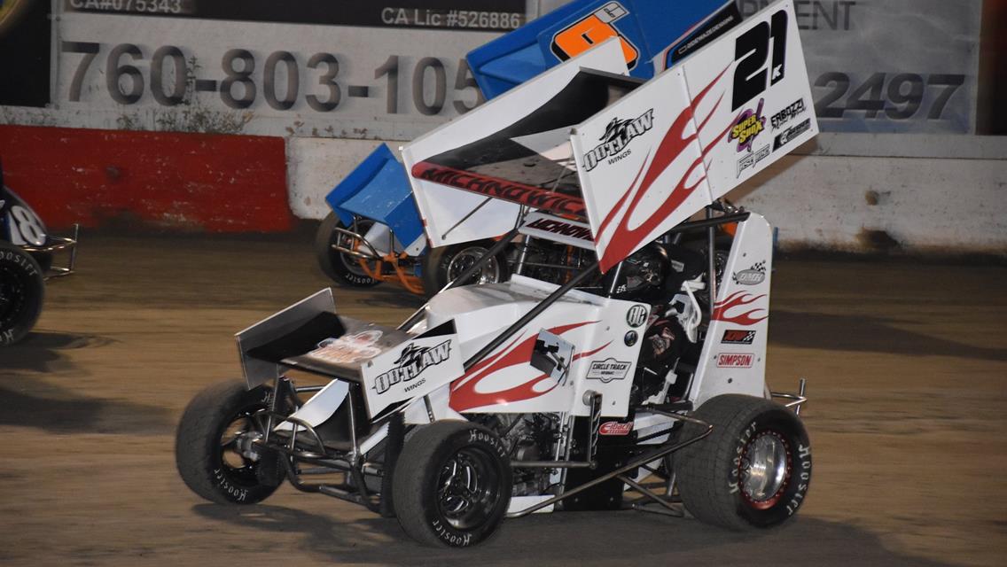 MICHNOWICZ CAPTURES 2ND POWRi CALIFORNIA LIGHTNING SPRINT CAR WIN OF 2019!