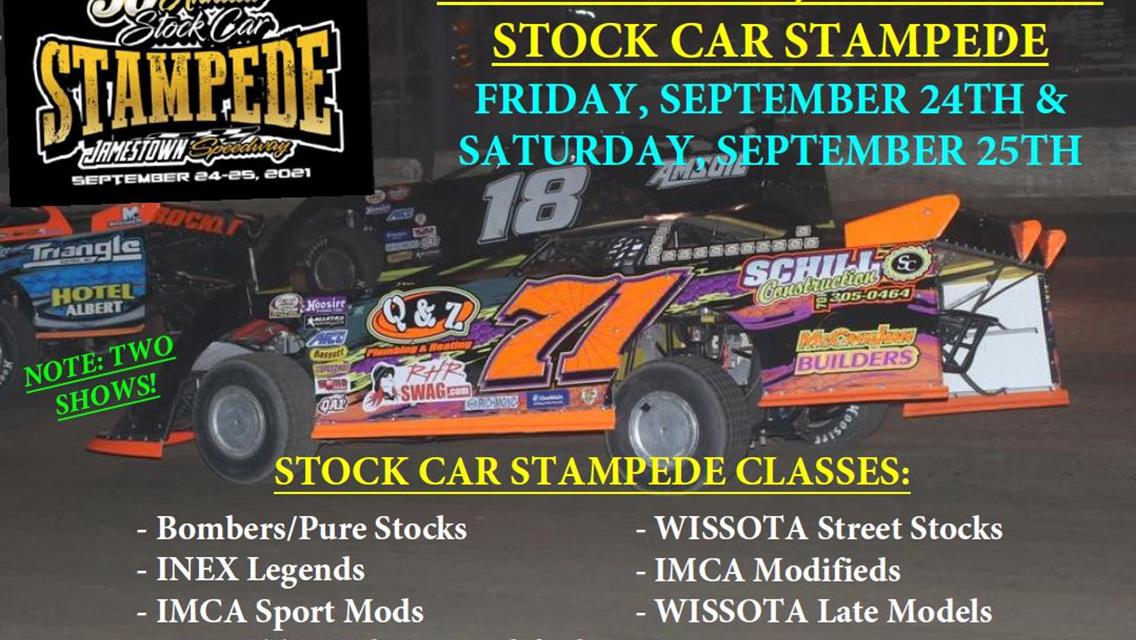 50th Annual Stock Car Stampede - September 24th (7:00 PM) &amp; September 25th (4:00 PM)