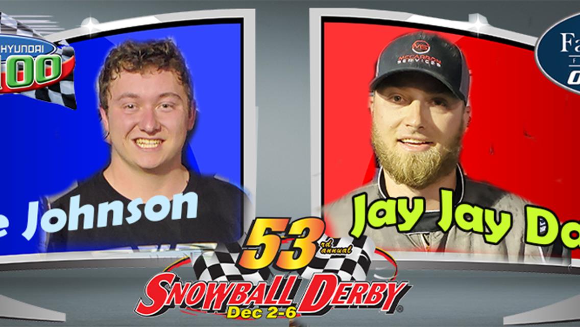 Jake Johnson, from 31st to win Snowflake, after Nasse is penalized.  In Outlaws, Jay Jay Day.