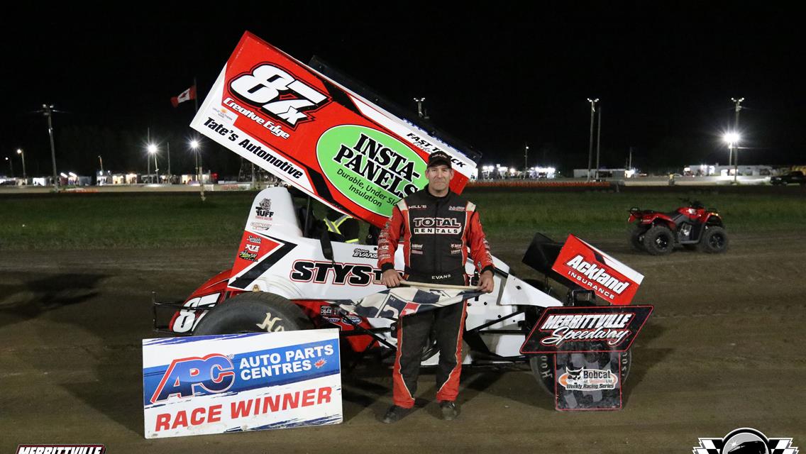 EVANS CLAIMS HIS FIRST AS SOUTHERN ONTARIO SPRINTS CLOSE OUT MERRITTVILLE SPEEDWAY STOCK CAR SEASON