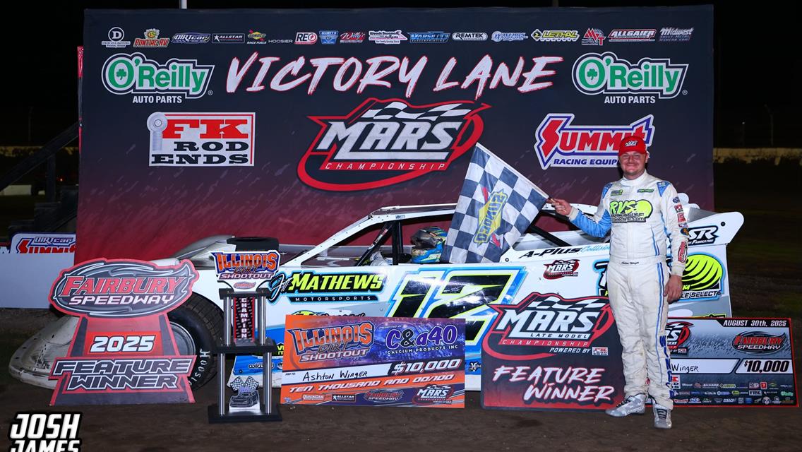 Fairbury Speedway (Fairbury, IL) – MARS Late Model Championship Series – Illinois Dirt Shootout – August 30th, 2025. (Josh James Artwork)