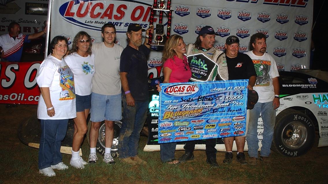 Bloomquist Blasts from 15th to Win Lucas Oil Late Model Dirt Series Event at Bluegrass Speedway