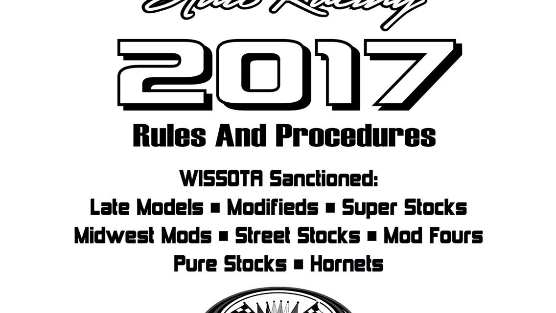 2017 WISSOTA Rule Book posted online